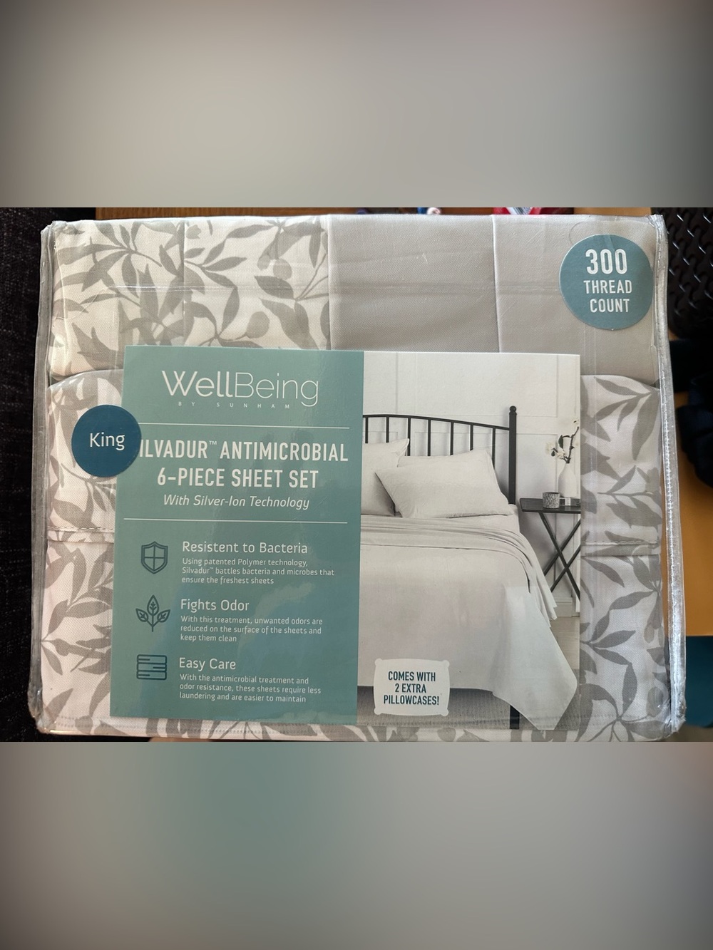 Gray 6-Piece Antimicrobial Sheet Set - Soft Gray